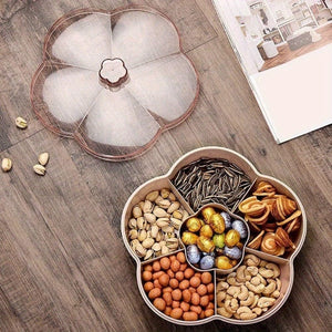 Planet Gates pink 1pc Candy Servers, Snack Storage Box, 24.99 * 24.99 * 6.3cm, Dried Fruit Tray, 6 Plastic Compartment Box Clear Organizer, For Candy, Fruits, Nuts, Snacks Parties Entertaining, For Home Living Room Party Wedding, Table