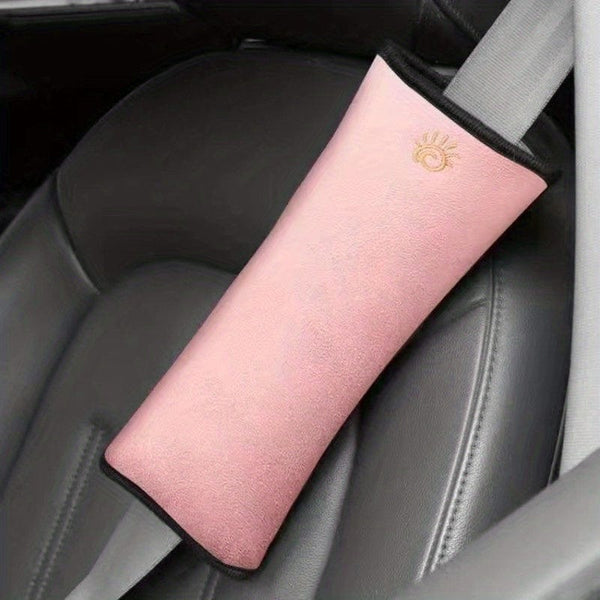 Planet Gates Pink 1pc Car Seat Belt Cover With Cartoon Cute Insurance Shoulder Cover Lengthened And Thickened Plush Anti-strangle Sleeping Pillow