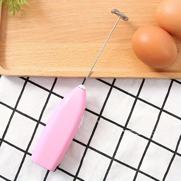 Planet Gates pink 1pc Electric Egg Beater Milk Frother For Coffee Cappuccino Creamer Agitator Kitchen Accessories Mini Portable Whisk Cooking Gadgets