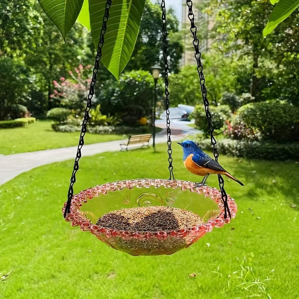 Planet Gates Pink 1pc Hanging Bird Feeder, Birdbath For Outdoor, Garden Decor, Yard, Farm, Hummingbird
