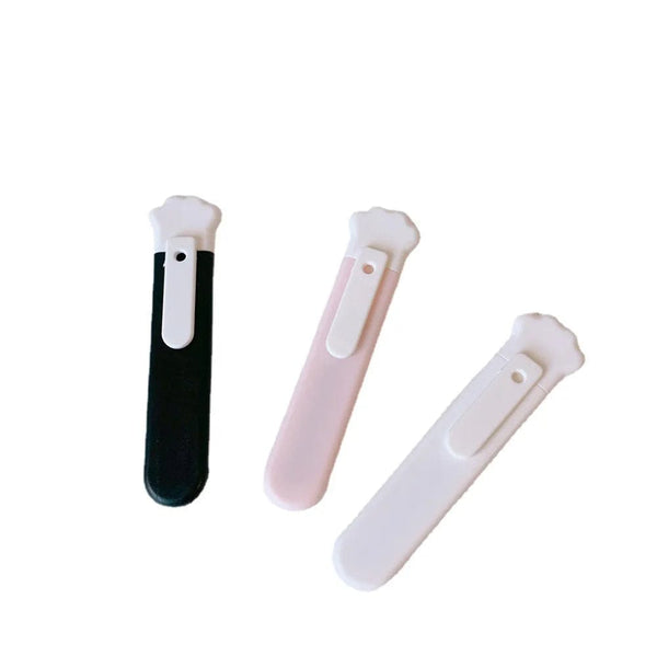 Planet Gates Pink 1PC Kawaii Mini Pocket Cat Paw Art Utility Knife Express Box Knife Paper Cutter Craft Wrapping Refillable Blade Stationery
