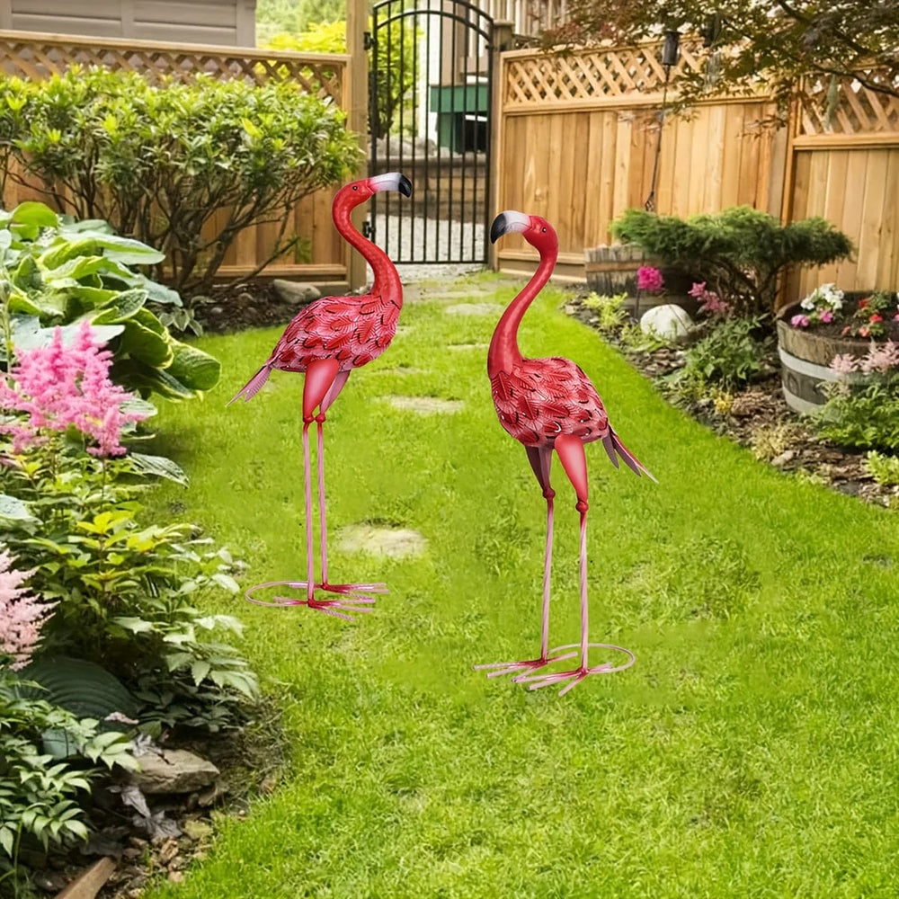 Planet Gates pink 1pc, Large Metal Flamingo Garden Statues And Sculptures, Flamingo Bird Garden Art Outdoor Statue For Home Decor, Garden Decor, Patio Decor, Lawn Decor, Backyard Decor