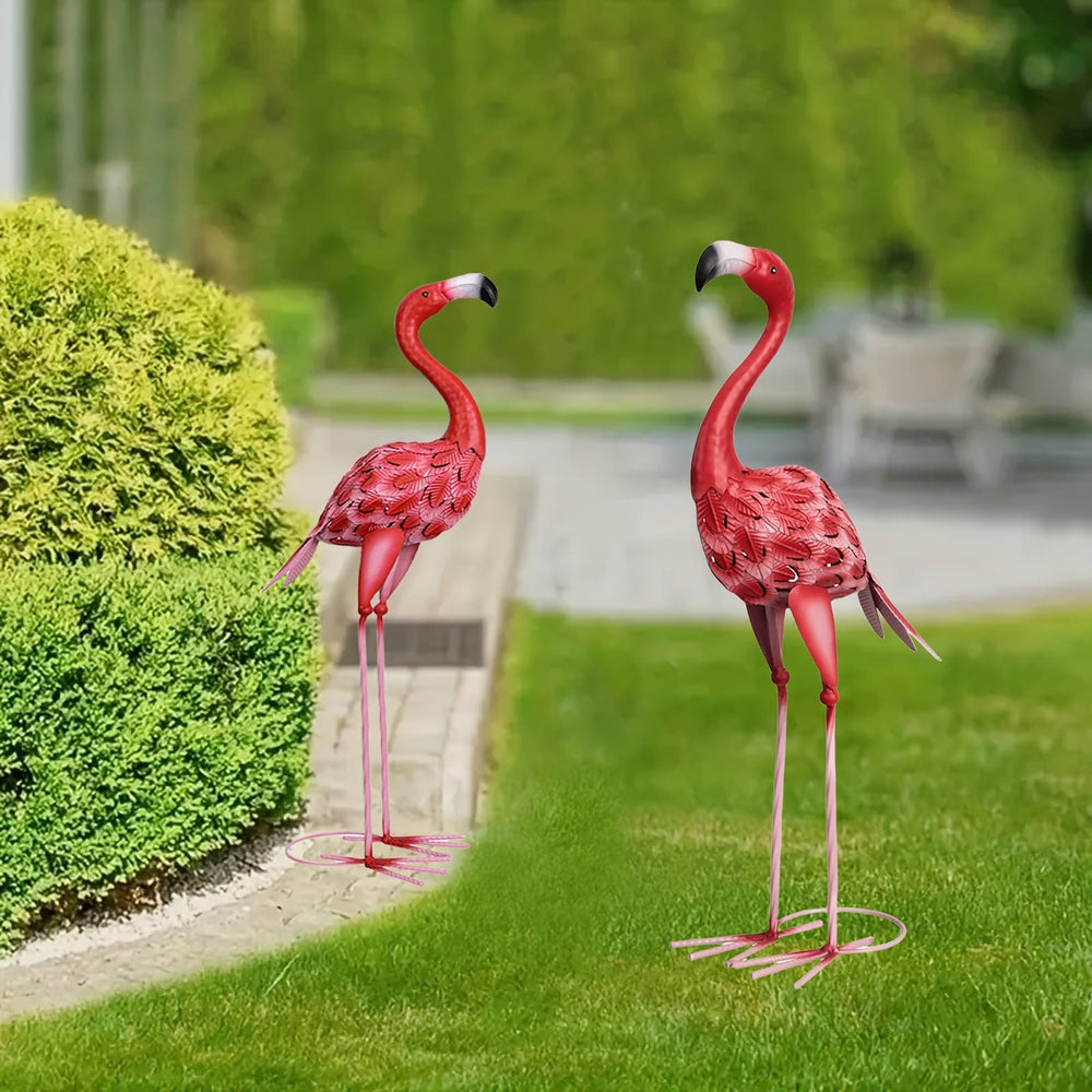 Planet Gates pink 1pc, Large Metal Flamingo Garden Statues And Sculptures, Flamingo Bird Garden Art Outdoor Statue For Home Decor, Garden Decor, Patio Decor, Lawn Decor, Backyard Decor