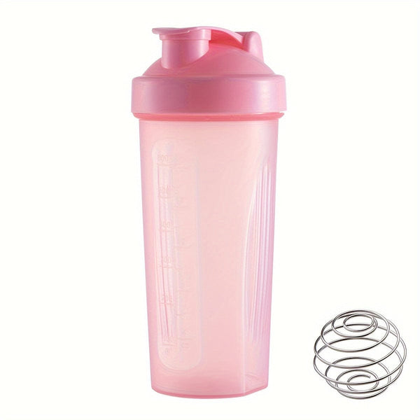 Planet Gates Pink 1pc, Large Sports Shake Cup, With Metal Stirring Ball, For Protein Powder Shake Drink Mixing, Sports Water Bottle, Suitable For Gym, School Playground Work And Others, The Best Companion For Sports People, 600ml/20oz