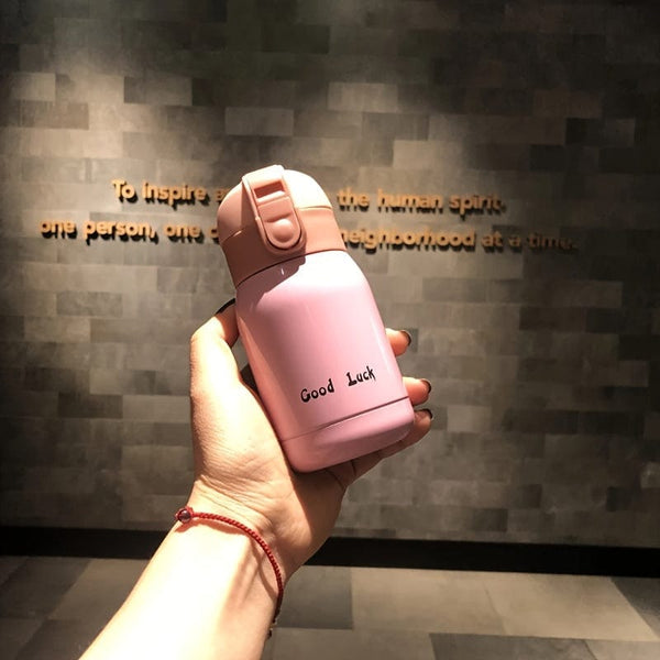 Planet Gates pink 1pc, Mini Vacuum Flask, Insulated Water Bottles, Travel Thermal Cups, For Hot And Cold Beverages, Summer Winter Drinkware, Gifts