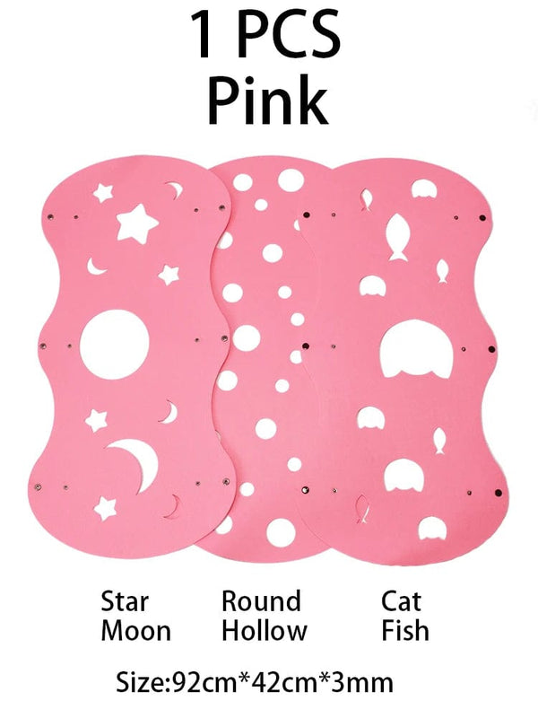 Planet Gates Pink / 1PCS 5mm Thick / Cat and Fish Splicing Cat Toy Felt Pom Nest Deformable Kitten Tunnel Collapsible Tube House Tunnel Interactive Pet Pusscat Security Sense