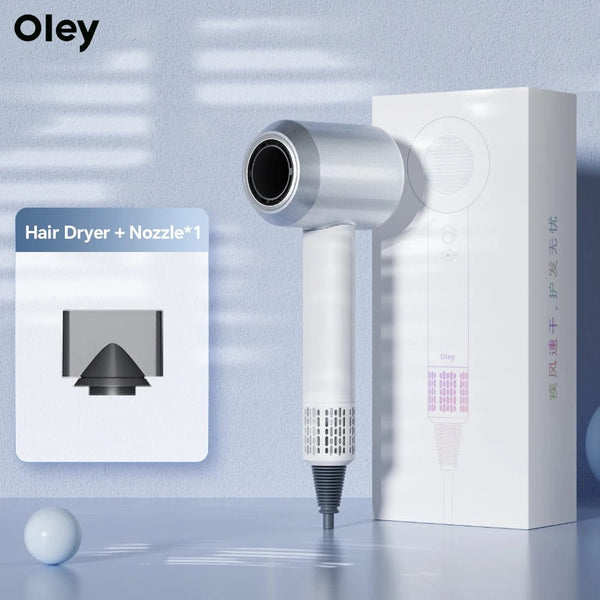 Planet Gates Pink 2 Nozzles / EU Oley High-speed Hair Dryer 900W Lightweight Powerful Brushless Motor Low Noise Quick Dryer Negative Ionic Blow Dryer