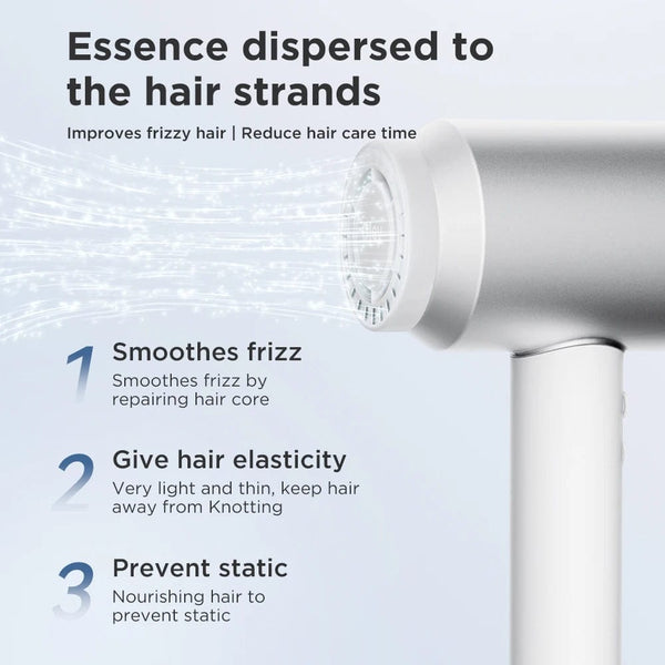 Planet Gates Pink 2 Nozzles / EU Oley High-speed Hair Dryer 900W Lightweight Powerful Brushless Motor Low Noise Quick Dryer Negative Ionic Blow Dryer