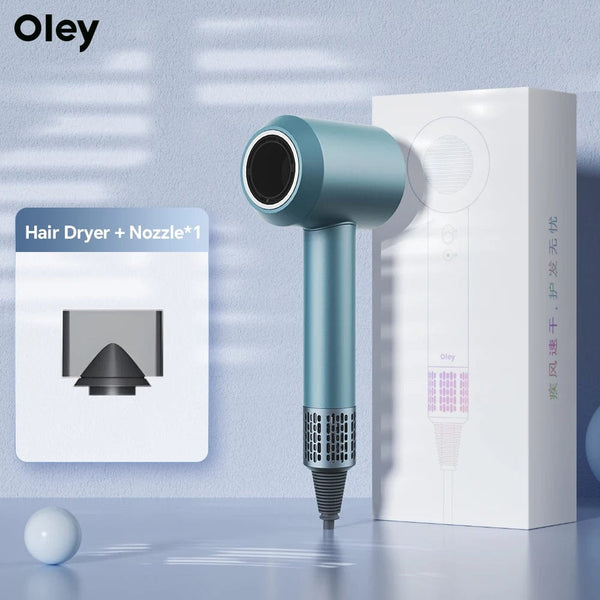 Planet Gates Pink 2 Nozzles / EU Oley High-speed Hair Dryer 900W Lightweight Powerful Brushless Motor Low Noise Quick Dryer Negative Ionic Blow Dryer