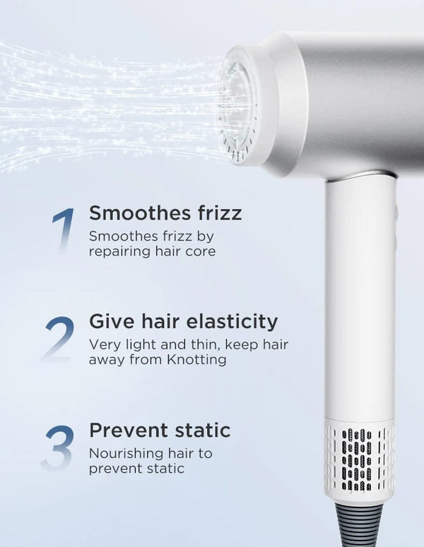 Planet Gates Pink 2 Nozzles / EU Oley High-speed Hair Dryer 900W Lightweight Powerful Brushless Motor Low Noise Quick Dryer Negative Ionic Blow Dryer