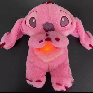 Planet Gates Pink 2024 New Lilo&Stitch Plush Doll Breath Child Peluche Kawaii Soothes Toy Anime Baby Music Light Sleep Toys Pink Stitch Kid Gifts
