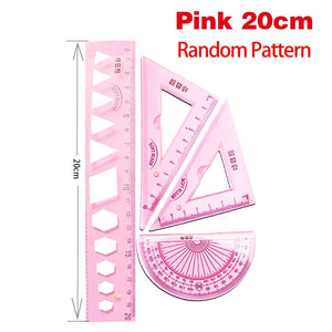 Planet Gates Pink 20cm / CHINA 4Pcs Soft Ruler Set Can Bend Ruler Creative Measure Tool Child Student Geometry Maths Drawing Stationery School Office Supplies