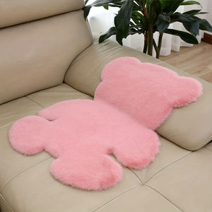 Planet Gates pink / 23.62*35.43in（60*90cm） 1pc Pink Bear Rug, Bear Shaped Area Rug, Teddy Bear Rugs For Bedroom, Cute Soft Fluffy Rug Fuzzy Shaggy Rug Carpet For Kids Teen Girls Room Floor Sofa Living Room