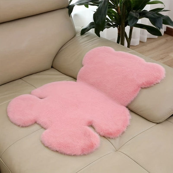 Planet Gates pink / 23.62*35.43in（60*90cm） 1pc Pink Bear Rug, Bear Shaped Area Rug, Teddy Bear Rugs For Bedroom, Cute Soft Fluffy Rug Fuzzy Shaggy Rug Carpet For Kids Teen Girls Room Floor Sofa Living Room