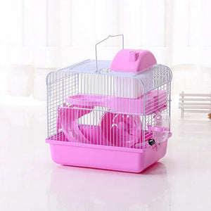 Planet Gates Pink / 23X17X30CM Hamster Cage Glamping Accessories Mouse Toy Villa Small House Hideout Hut Plastic Pet Travel Rat