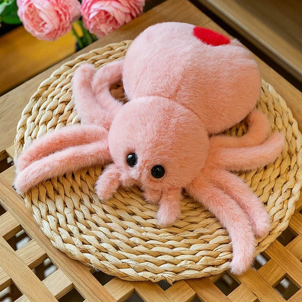 Planet Gates pink / 25cm Simulation Black Spider Jumping Spider Doll Crawling Pet Doll Plush Cute Reptile Plush Toy Super Cute Doll