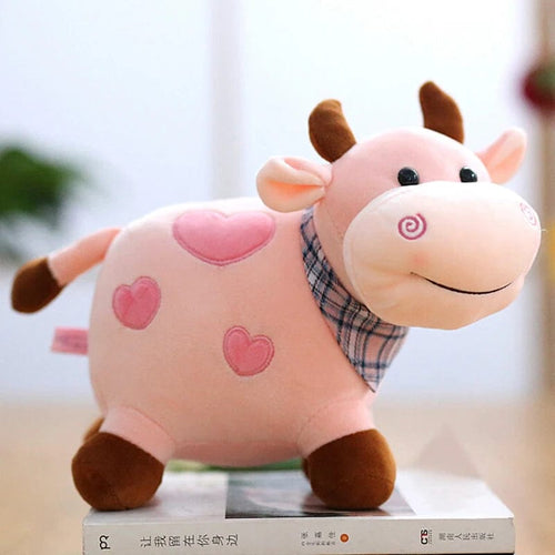 Planet Gates Pink / 26cm Cartoon Cute Cow Plush Toy Soft Animal Cattle Plush Toy Kawaii For Girls Cotton Animal Plush Doll Filled Home Decoration