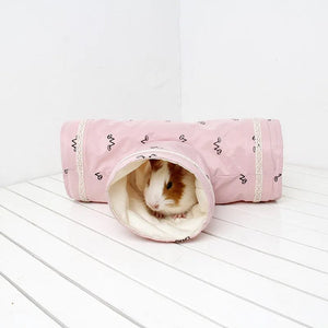 Planet Gates Pink 29x10x10CM Guinea Pig Tunnel Tube Chinchilla Hedgehogs Dutch Rats Hamsters Cage Accessories Supplie Bearded Dragon Small Animal Pet Bed Toy