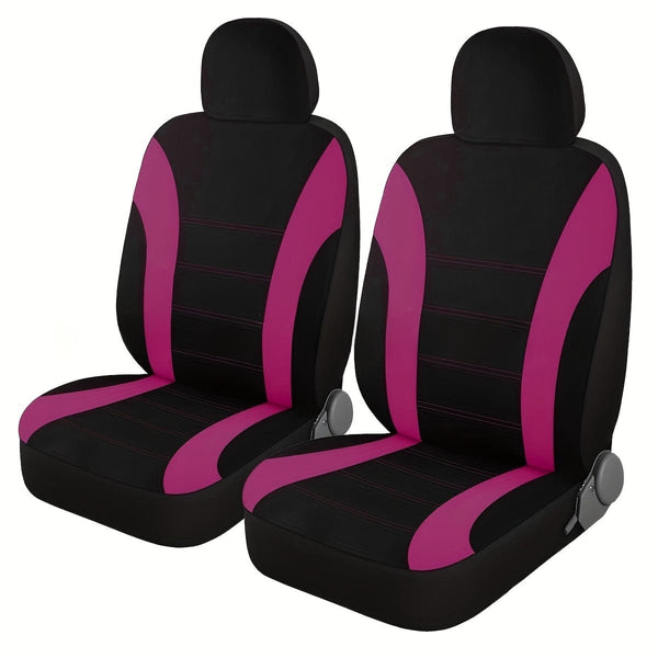 Planet Gates pink / 2pcs Front Seat Cover 2pcs Car Seat Cover Polyester Mesh Front Seat Cover