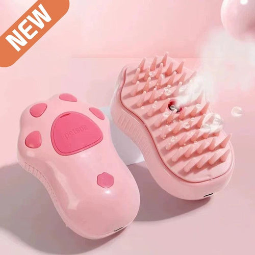Planet Gates Pink 3 in 1 Pet Brush Cat Steam Brush Comb Dog Brush Electric Spray Cat Hair Brushes Massage Pet Grooming Hair Removal Combs