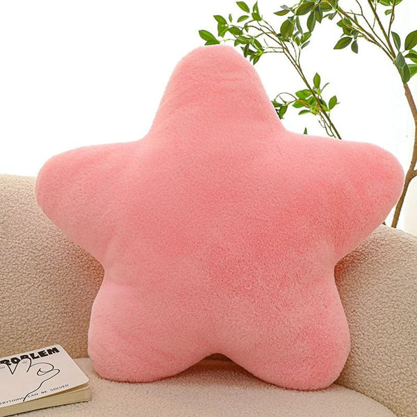 Planet Gates pink 30CM Cute Butter Cheese Throw Pillow Plush Toy Dormitory Sleep  Sofa Chair Cushion Pentagon Star Shape Child Birthday Gift