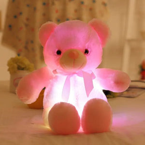 Planet Gates pink / 32cm 32-75CM Luminous Creative Light Up LED Teddy Bear Stuffed Animal Plush Toy Colorful Glowing Teddy Bear Christmas Gift for Kid