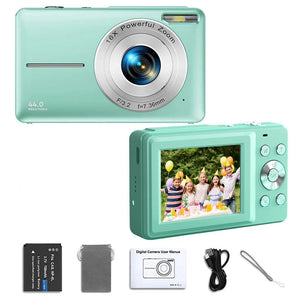 Planet Gates Pink 32G-DC403 HD 1080P digital Camera 2.4 inches Rechargeable Cameras with 16x Zoom Compact Camera 44MP Cameras for kids Girls camera digit