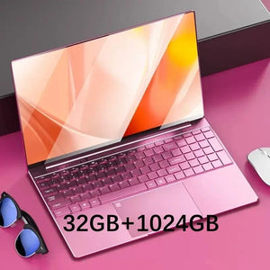 Planet Gates pink  32GB 1024GB / Intel N5095 Leno 15.6'' Office Laptop 32GB DDR4 1024GB SSD Windows 11 N5095 Notebook Computer IPS FHD 1080P Display 5G/2.4Ghz WiFi USB 3.0