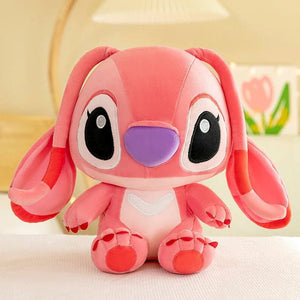 Planet Gates Pink / 35cm 25-35cm Anime Figure Stitch Plush Toy Children's Toys Kawaii Cute Pink Blue Soft Filling Plush Doll Action Figure Model Pendant