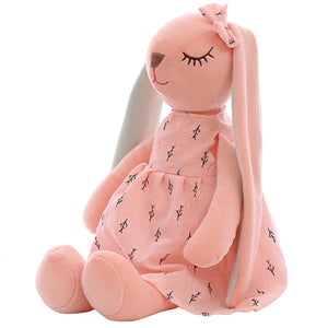 Planet Gates Pink 35CM Cute Cartoon Long Ears Rabbit Doll Baby Soft Plush Toys For Children Rabbit Sleeping Mate Stuffed Plush Animal Toys Infants