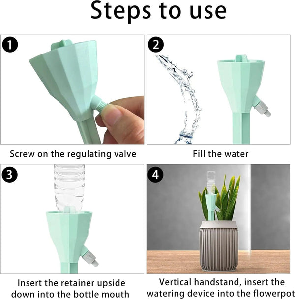 Planet Gates Pink 3pcs Drip Waterer Watering Device Household Timer Waterer Drip Irrigation Travel Water Seepage Sprinkler Automatic Watering Home