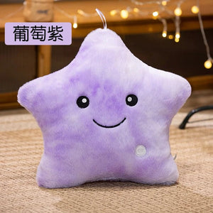 Planet Gates pink  40x35cm Electronic Star Plush Toy Stuffed Soft Star Pillow Doll LED Light Plush Glowing Soft Doll Baby Kid Toys Birthday Gift Home Decor