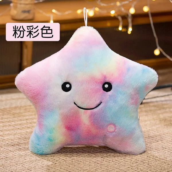 Planet Gates pink  40x35cm Electronic Star Plush Toy Stuffed Soft Star Pillow Doll LED Light Plush Glowing Soft Doll Baby Kid Toys Birthday Gift Home Decor