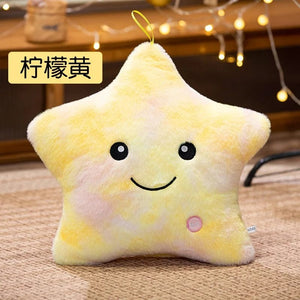 Planet Gates pink  40x35cm Electronic Star Plush Toy Stuffed Soft Star Pillow Doll LED Light Plush Glowing Soft Doll Baby Kid Toys Birthday Gift Home Decor