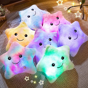 Planet Gates pink  40x35cm Electronic Star Plush Toy Stuffed Soft Star Pillow Doll LED Light Plush Glowing Soft Doll Baby Kid Toys Birthday Gift Home Decor