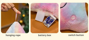 Planet Gates pink  40x35cm Electronic Star Plush Toy Stuffed Soft Star Pillow Doll LED Light Plush Glowing Soft Doll Baby Kid Toys Birthday Gift Home Decor