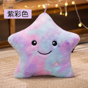 Planet Gates pink  40x35cm Electronic Star Plush Toy Stuffed Soft Star Pillow Doll LED Light Plush Glowing Soft Doll Baby Kid Toys Birthday Gift Home Decor