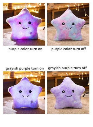 Planet Gates pink  40x35cm Electronic Star Plush Toy Stuffed Soft Star Pillow Doll LED Light Plush Glowing Soft Doll Baby Kid Toys Birthday Gift Home Decor