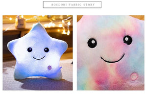 Planet Gates pink  40x35cm Electronic Star Plush Toy Stuffed Soft Star Pillow Doll LED Light Plush Glowing Soft Doll Baby Kid Toys Birthday Gift Home Decor