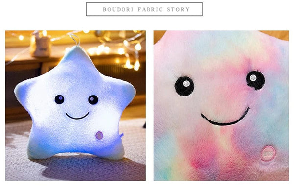 Planet Gates pink  40x35cm Electronic Star Plush Toy Stuffed Soft Star Pillow Doll LED Light Plush Glowing Soft Doll Baby Kid Toys Birthday Gift Home Decor