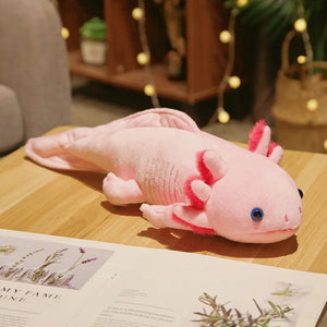 Planet Gates Pink / 45cm 45cm Kawaii Colorful Newt Plush Toy Stuffed Cute Axolotl Salamander Fuzzy Plush Fish Appeasing Long Pillow Cushion Kids Gift