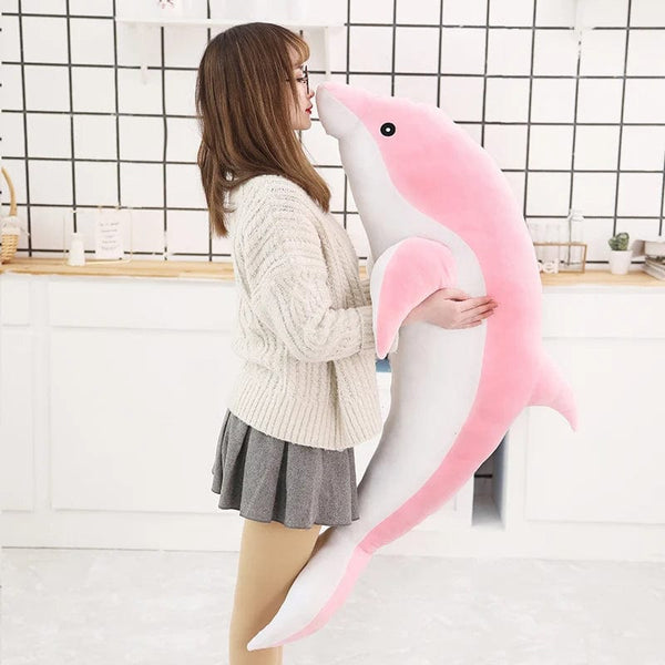 Planet Gates Pink / 50cm 1pc 30/50CM kawaii Dolphin Plush Toys Lovely Stuffed Soft Animal Pillow Dolls for Children Girls Sleeping Cushion Gift