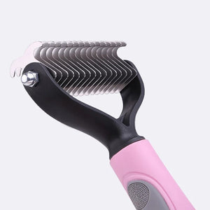 Planet Gates Pink / 7.5cm Dog Brush Double-Sided Hair Removal Comb And Hair Removal Tool Used To Remove Mats And Tangles The Best Pet Grooming Brush