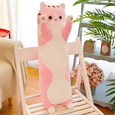 Planet Gates Pink / 70cm 50-130CM Cute Soft Long Cat Boyfriend Pillow Plush Toys Stuffed Pause Office Nap Sleep Pillow Cushion Gift Doll for Kids Girls