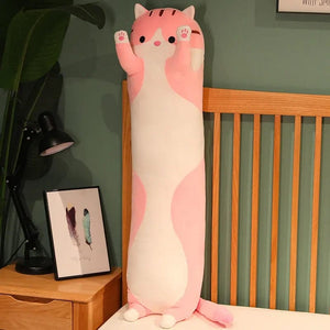 Planet Gates Pink / 70CM Big Size Long Strip Clip Legs Cat Doll Stuffed Pillow Girls Sleep Plush Lazy Toy Doll Cuddle Sleep With Sleeping Dolls