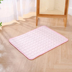 Planet Gates pink / 70x55cm Summer Cooling Pet Mat Gel Ice Pad for Dogs Cats Breathable Soft Kennel Bed Non-Slip Hot Weather Cool Pad Pet Supplies