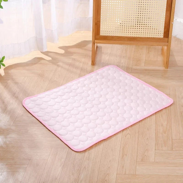 Planet Gates pink / 70x55cm Summer Cooling Pet Mat Gel Ice Pad for Dogs Cats Breathable Soft Kennel Bed Non-Slip Hot Weather Cool Pad Pet Supplies