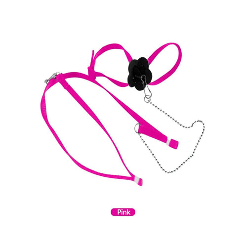 Planet Gates Pink Adjustable Reptile Lizard Harness Leash Training Walking Rope Pet Leash Anti-Bite Harness Leash Pet Collar Chest Strap Lizard