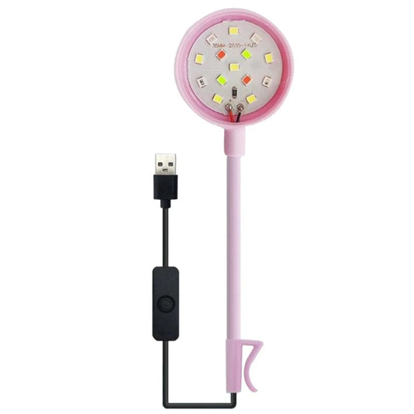 Planet Gates Pink Aquarium Fish  Led Light Clip on Small Grow Light Rotatable Landscape Lamps