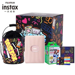 Planet Gates Pink bag film sets Original Fujifilm Instax Mini Link 2 Printer Instax Photo Camera Printers For Smart Phone App Film Machine New Fujifilm Camera